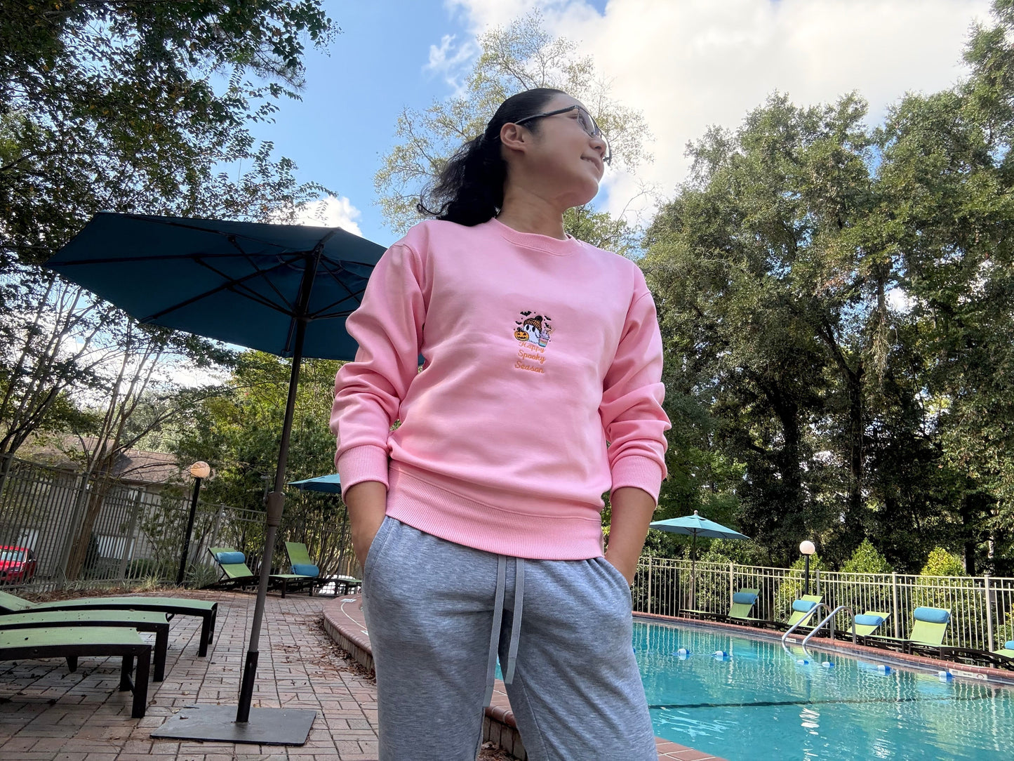 Happy Spooky Season long sleeve sweatshirt (Available only of 1 color per size as of now)
