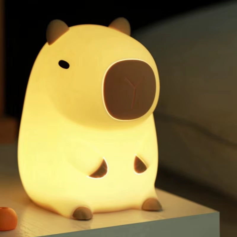 Adorable Cartoon Capybara Night Light - Dimmable Sleep Lamp for Kids' Room Decor