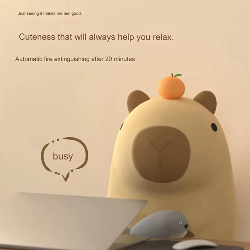 Adorable Cartoon Capybara Night Light - Dimmable Sleep Lamp for Kids' Room Decor