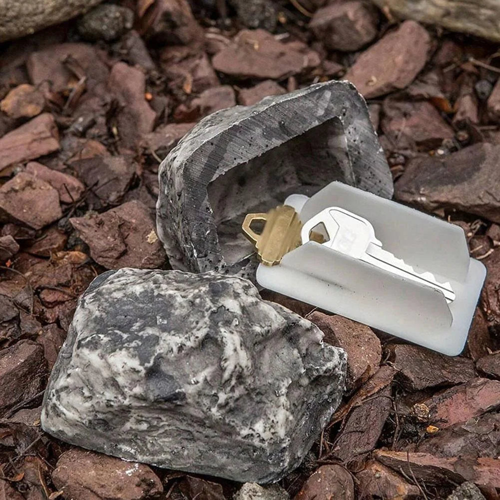 Outdoor Courtyard Hidden Door Key Box - Decorative Simulation Small Stone Design