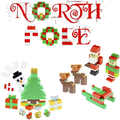 Advent Calendar Building Block Set for Kids and Toddlers, Compatible with Lego and Major Brick Brands, Christmas-Themed Countdown Toy, 416 Pieces