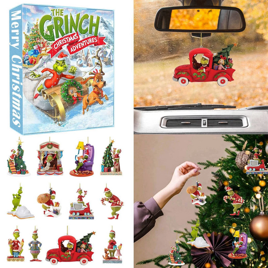 Christmas Advent Calendar of The Grinch for 24 Days Countdown, Calendar Collectible Toys, Surprise Box, Christmas Advent Calendar Surprise Gift Kids Advent Calendar
