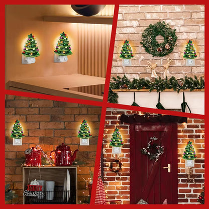 Resinous Christmas Tree Night Light in Two Colours, Ceramic Christmas Bedside Lamp, Mini Christmas Tree Bedside Lamp (Shipment: is within 15 business days)