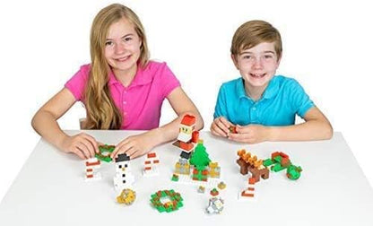 Advent Calendar Building Block Set for Kids and Toddlers, Compatible with Lego and Major Brick Brands, Christmas-Themed Countdown Toy, 416 Pieces