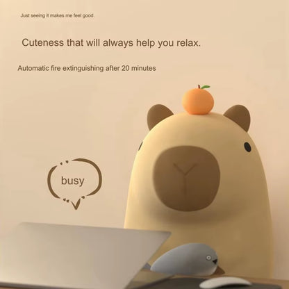 Adorable Cartoon Capybara Night Light - Dimmable Sleep Lamp for Kids' Room Decor